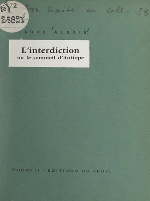cover image of L'interdiction